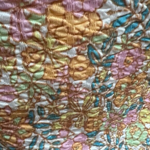 ASOS Design Textured Ruched Mini Dress Short Sleeves Pastel Floral Size 10 - Picture 4 of 16